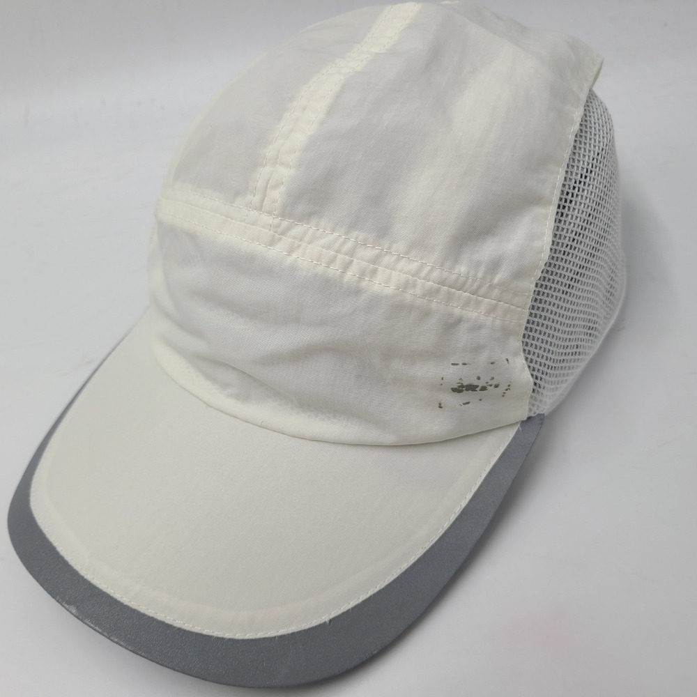 REI Hat Strapback‎ (Fits Small) 5 Panel Mesh White Gray Running Hiking Outdoor